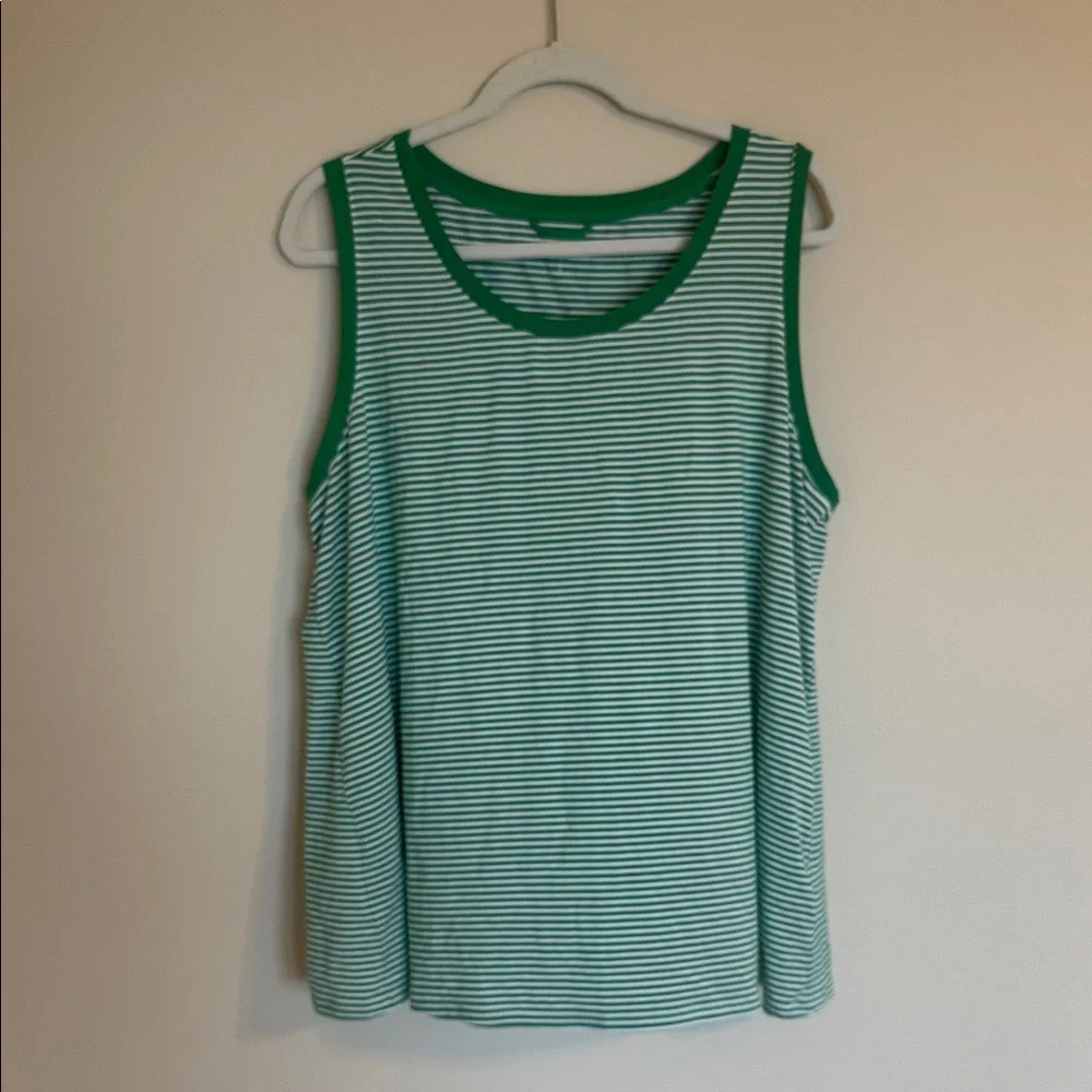 Lands' End Striped Cooling Pajama Tank Top SZ XL - Picture 2 of 3